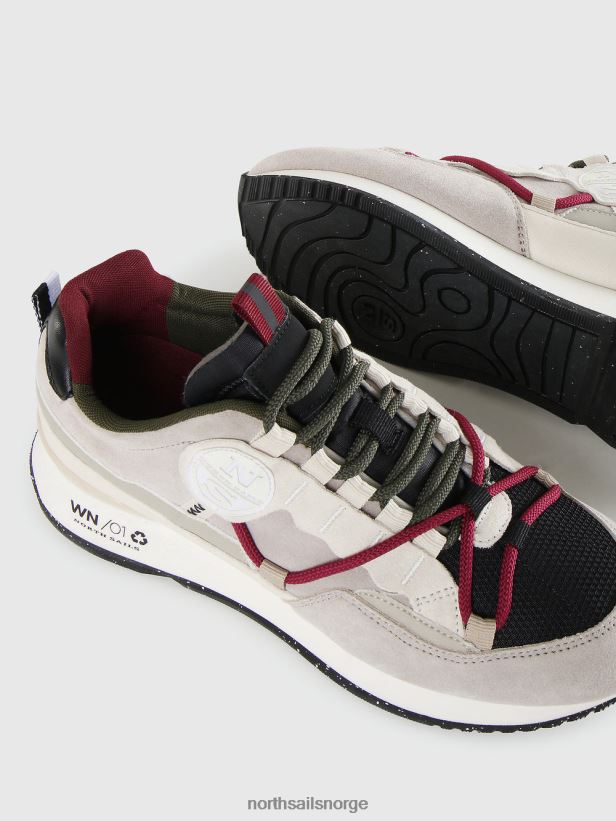 vinsj forstads joggesko North Sails kvinner beige-svart-militærgrønn fottøy H4N2FN1349