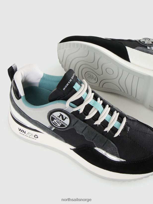 vinsj krystall joggesko North Sails kvinner svart-grå-marine fottøy H4N2FN1352