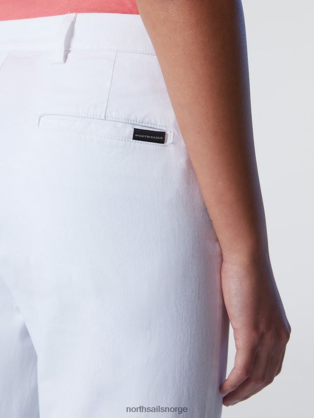 chinos i økologisk bomull North Sails kvinner hvit klær H4N2FN613