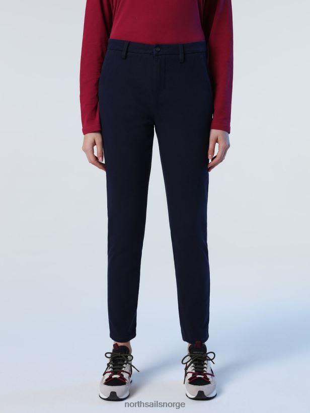 chinos med smal passform North Sails kvinner marineblå klær H4N2FN1359