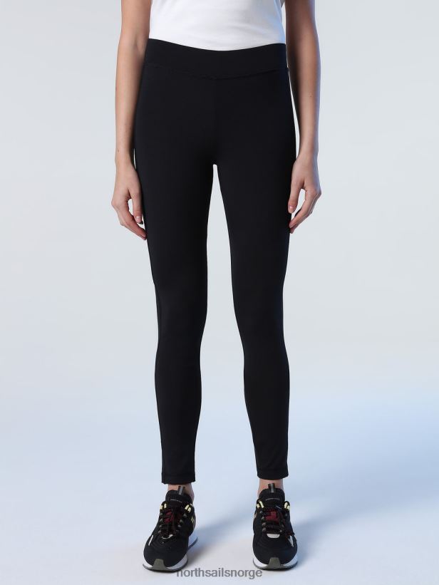 resirkulerte polyleggings North Sails kvinner svart klær H4N2FN1421