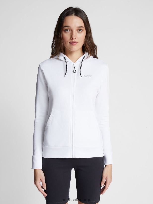 genser i økologisk fleece North Sails kvinner hvit klær H4N2FN1529
