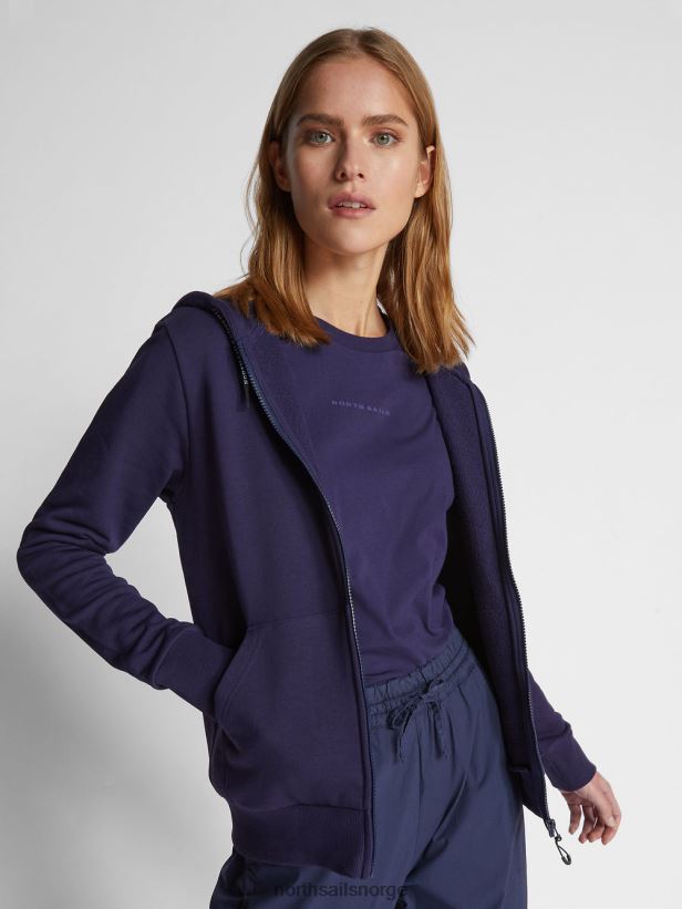 genser i økologisk fleece North Sails kvinner midnatt blå klær H4N2FN1531