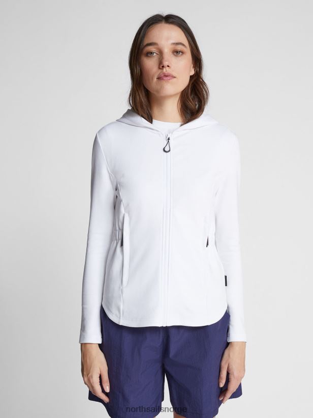 genser med glidelås North Sails kvinner hvit klær H4N2FN1473