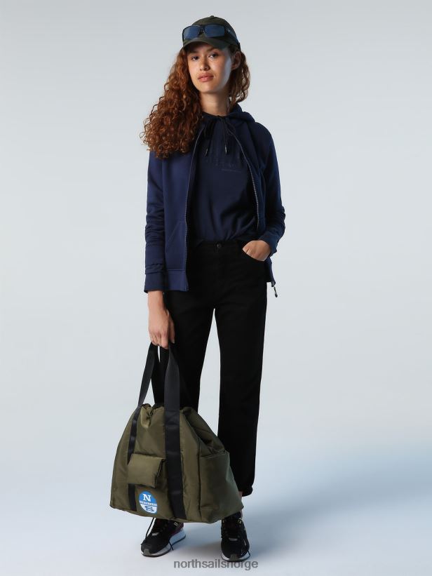 genser med glidelås North Sails kvinner marineblå klær H4N2FN1431