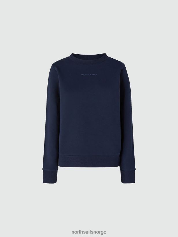 genser med rund hals North Sails kvinner marineblå klær H4N2FN1419