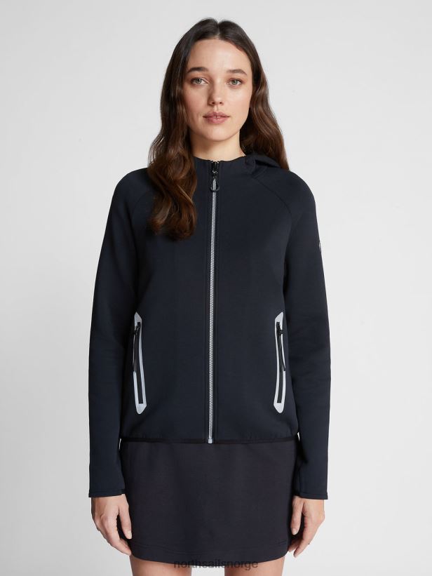 resirkulert scuba-genser North Sails kvinner svart klær H4N2FN1532