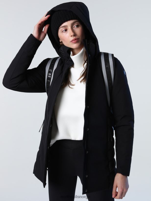 mellomlang barentsjakke North Sails kvinner svart klær H4N2FN1423