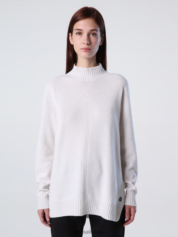genser i kashmirblanding North Sails kvinner marshmallow klær H4N2FN1369