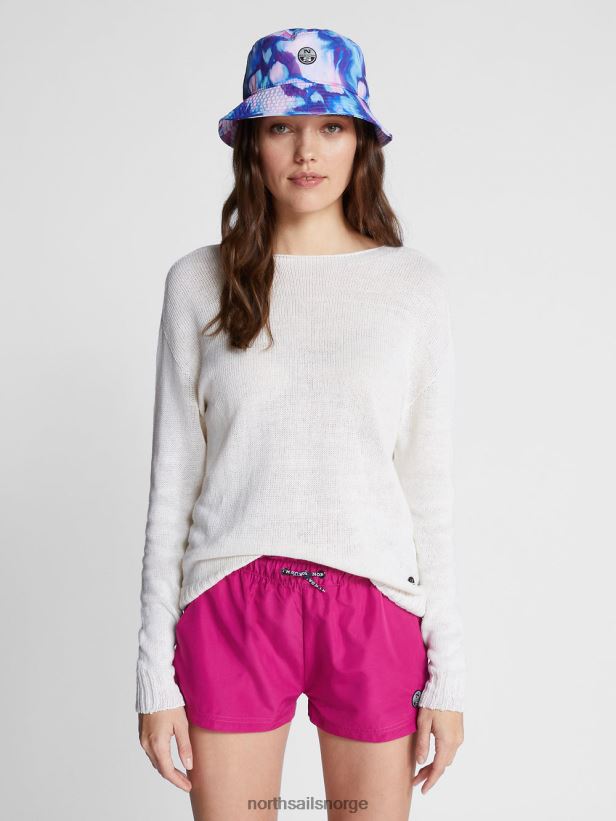 genser med rund hals North Sails kvinner hvit klær H4N2FN1453