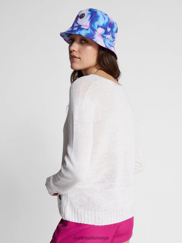 genser med rund hals North Sails kvinner hvit klær H4N2FN1453
