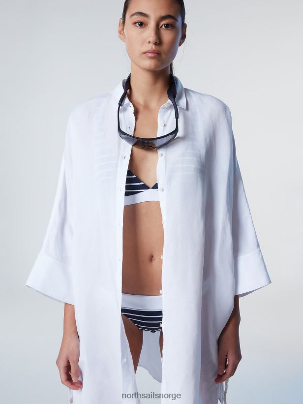 kimono skjortekjole North Sails kvinner hvit klær H4N2FN585