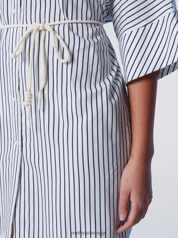 stripet kimono skjortekjole North Sails kvinner kombo 1 klær H4N2FN588