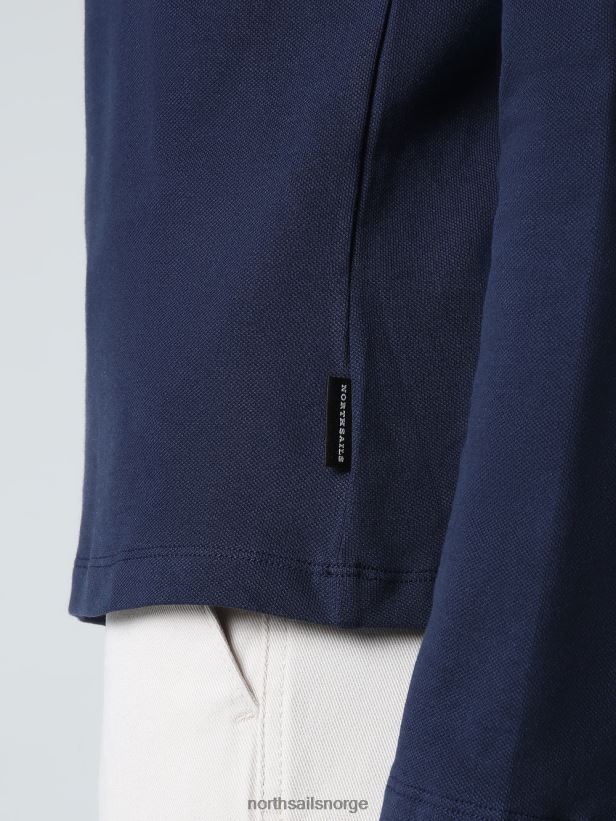 langermet poloskjorte North Sails kvinner marineblå klær H4N2FN1356