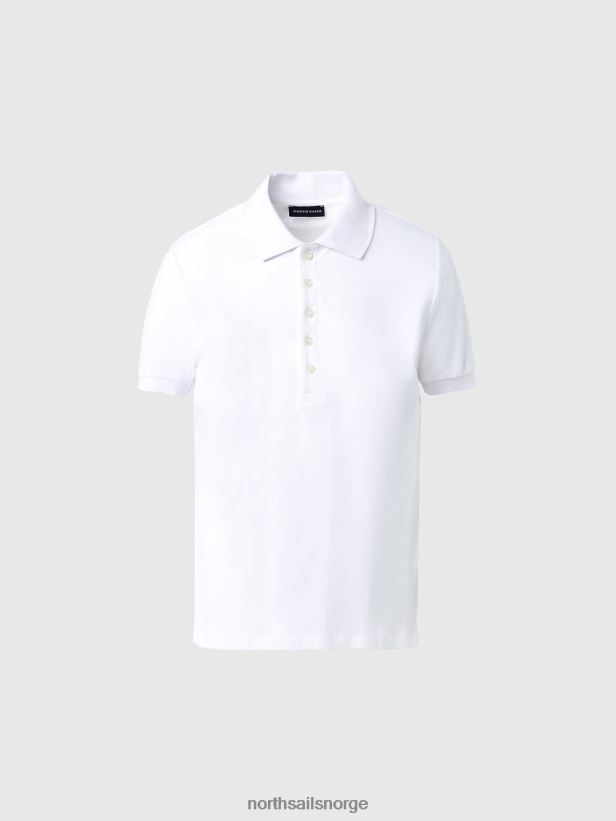 poloskjorte med lang stolpe North Sails kvinner hvit klær H4N2FN546