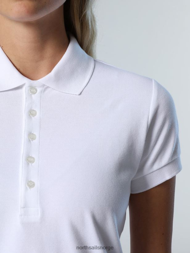 poloskjorte med lang stolpe North Sails kvinner hvit klær H4N2FN546