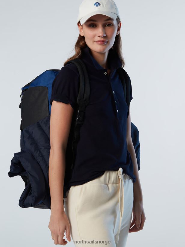 poloskjorte med lang stolpe North Sails kvinner marineblå klær H4N2FN549