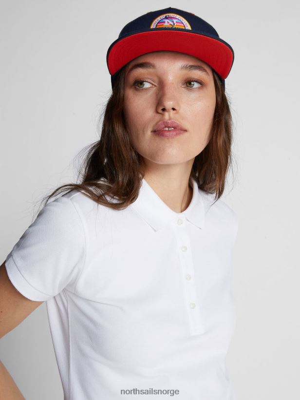slim fit poloskjorte North Sails kvinner hvit klær H4N2FN1538