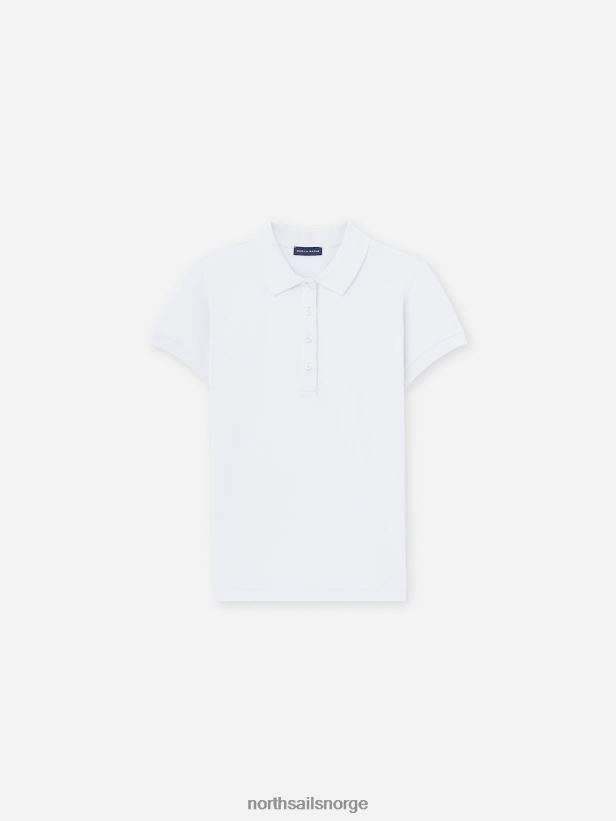 slim fit poloskjorte North Sails kvinner hvit klær H4N2FN1538