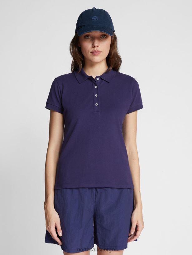 slim fit poloskjorte North Sails kvinner midnatt blå klær H4N2FN1541