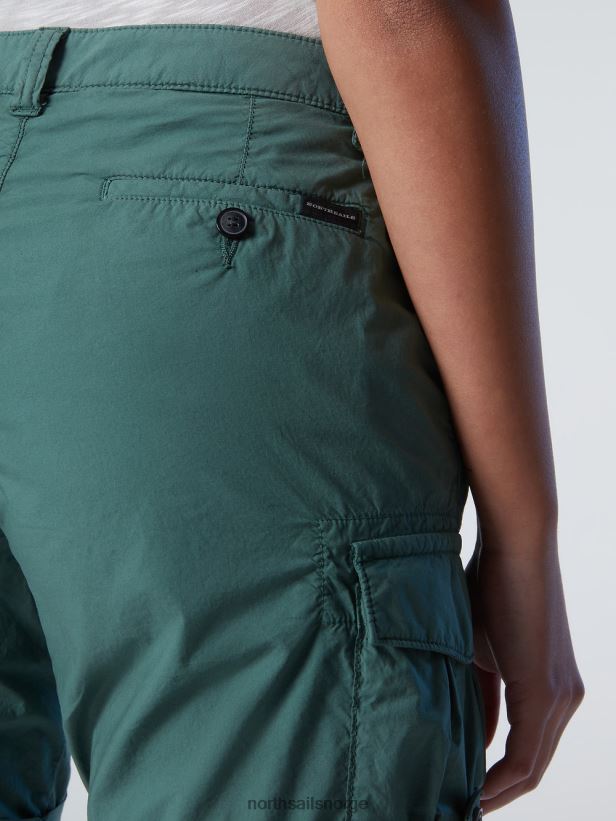 cargo-shorts i økologisk bomull North Sails kvinner militærgrønt klær H4N2FN626