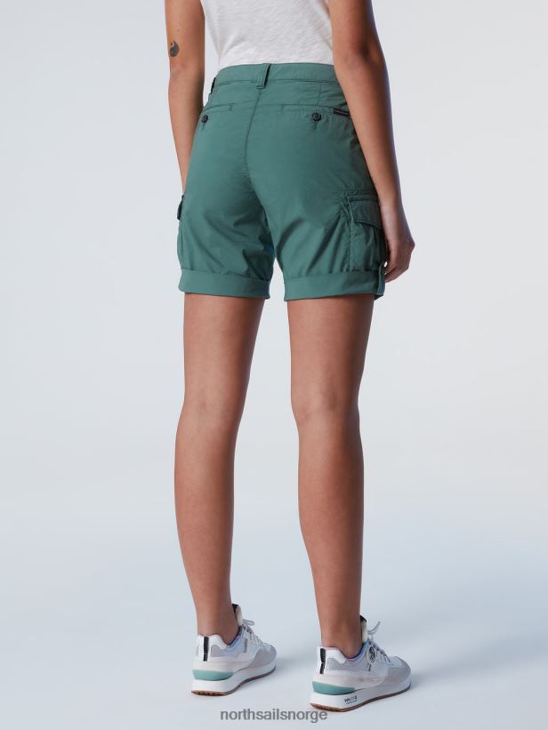 cargo-shorts i økologisk bomull North Sails kvinner militærgrønt klær H4N2FN626