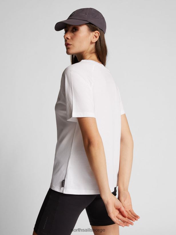 t-skjorte i bomull og bambus North Sails kvinner hvit klær H4N2FN1471