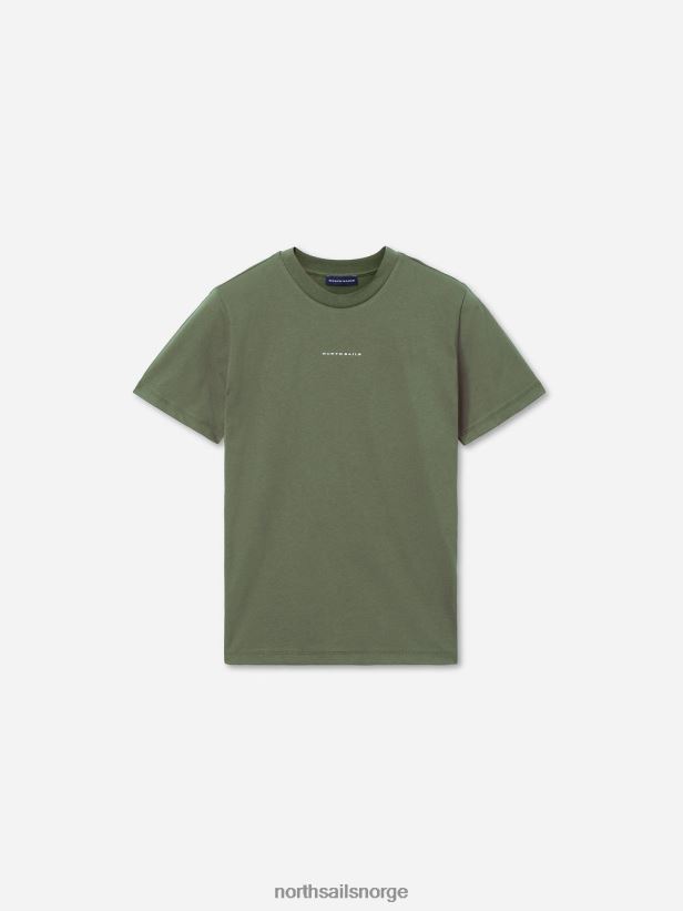 t-skjorte i økologisk bomull North Sails kvinner sjøgrønn klær H4N2FN1547
