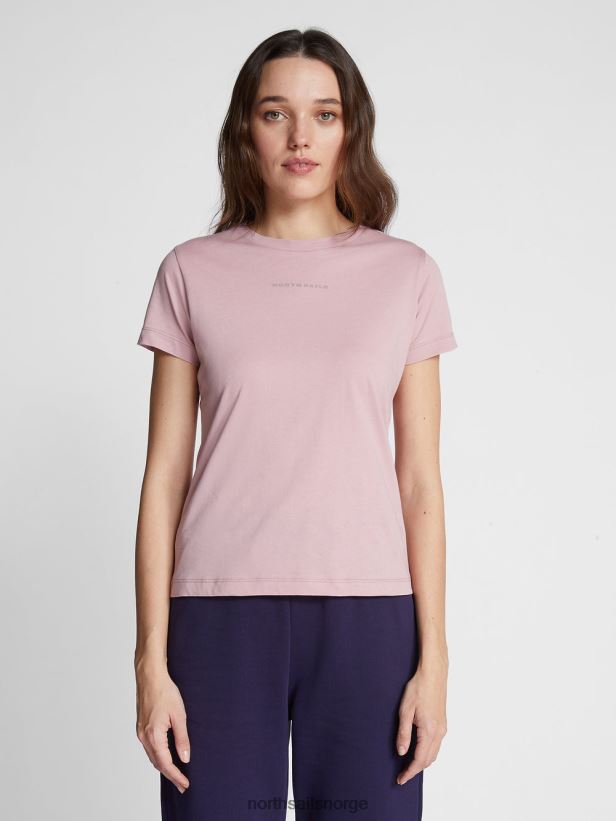 t-skjorte med skrift North Sails kvinner trerose klær H4N2FN1492