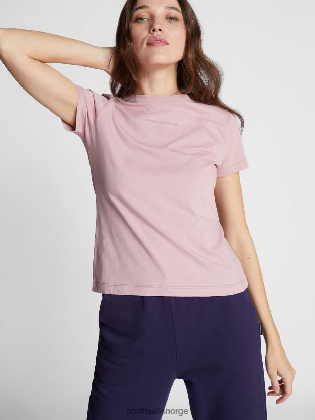 t-skjorte med skrift North Sails kvinner trerose klær H4N2FN1492