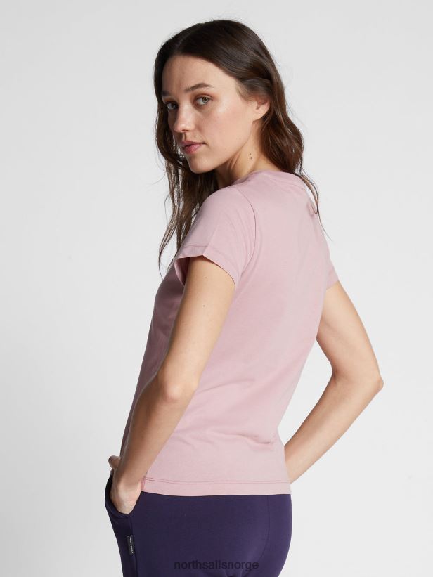 t-skjorte med skrift North Sails kvinner trerose klær H4N2FN1492