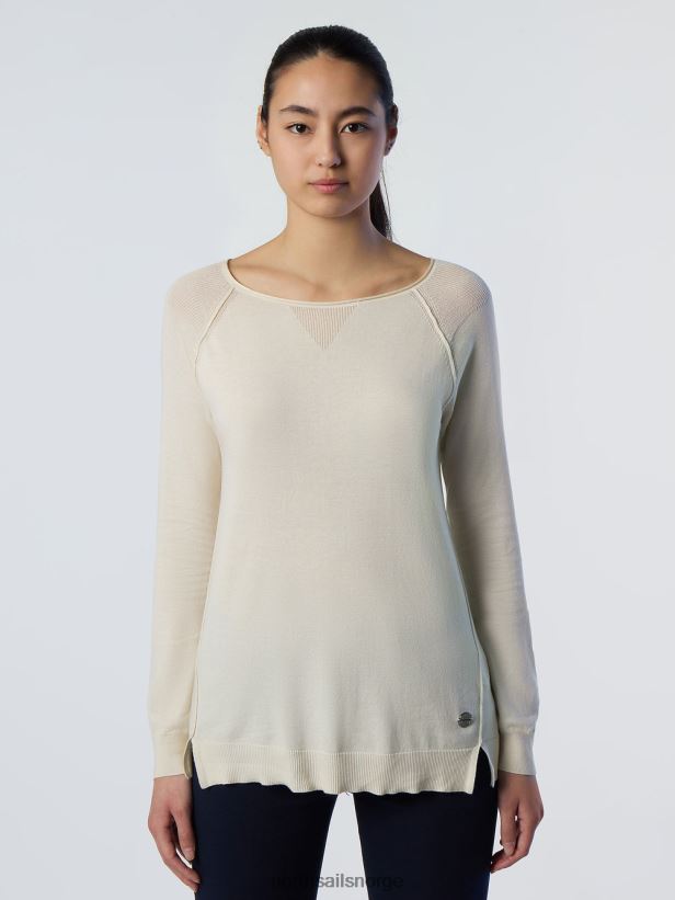 aloe topp med båthals North Sails kvinner mandelkrem klær H4N2FN577