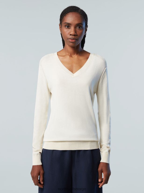 aloe v-hals topp North Sails kvinner mandelkrem klær H4N2FN565