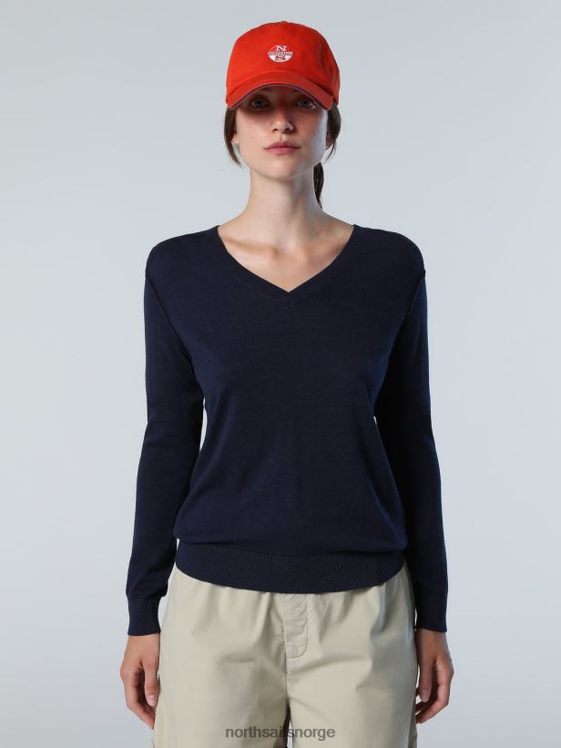 aloe v-hals topp North Sails kvinner marineblå klær H4N2FN567