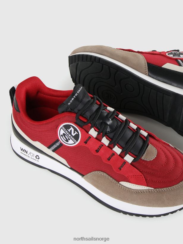 hitch pure joggesko North Sails menn rødbrun fottøy H4N2FN710