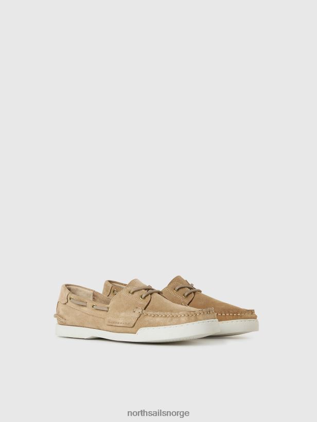 semsket dekksko North Sails menn beige fottøy H4N2FN425