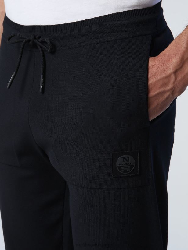 bukser av resirkulert stoff North Sails menn svart klær H4N2FN831