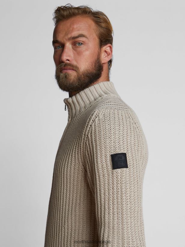 cardigan med glidelås North Sails menn beige klær H4N2FN1240