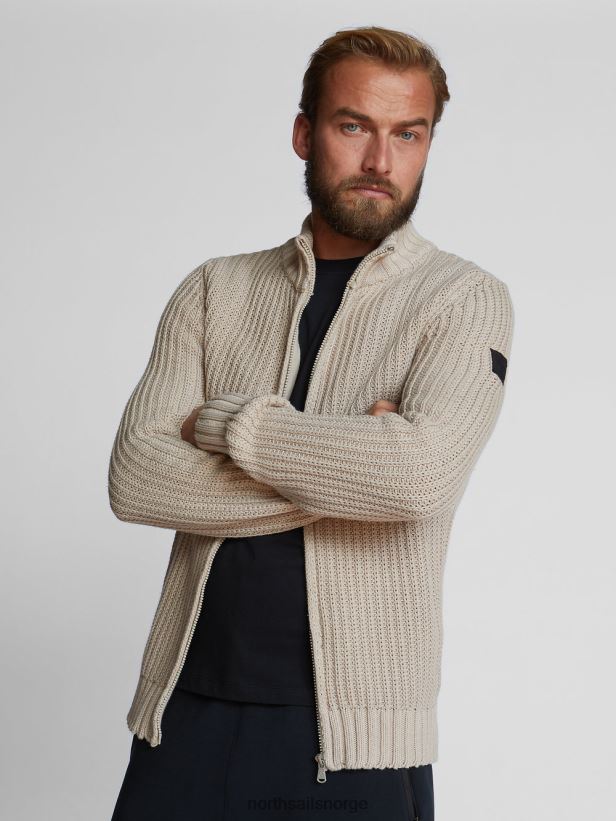 cardigan med glidelås North Sails menn beige klær H4N2FN1240