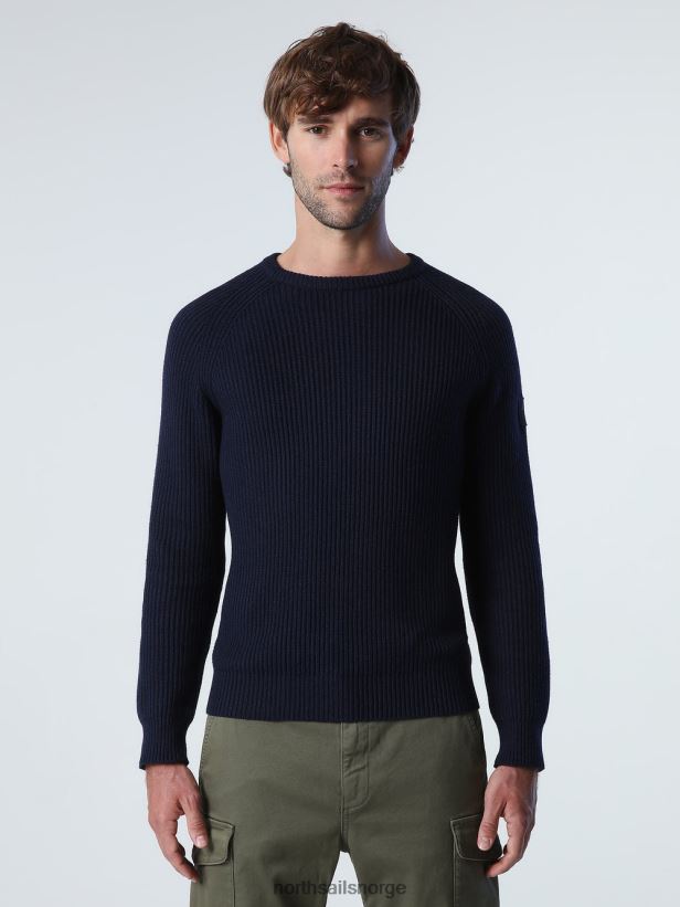 fisherman's rib jumper North Sails menn marineblå klær H4N2FN980