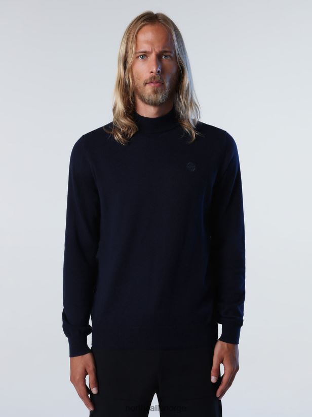 genser i bomull og ull North Sails menn marineblå klær H4N2FN901