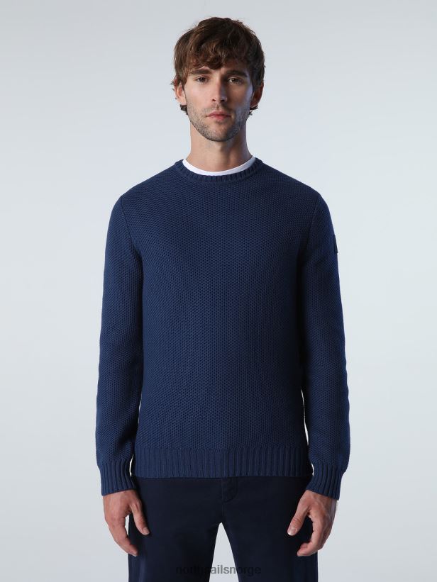 genser med honeycomb-søm North Sails menn mørk denim klær H4N2FN898