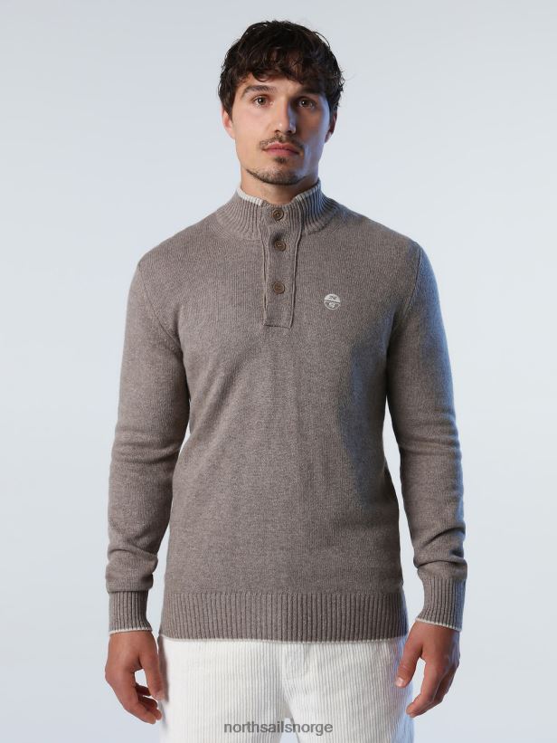 genser med knapper North Sails menn fossil melange klær H4N2FN725