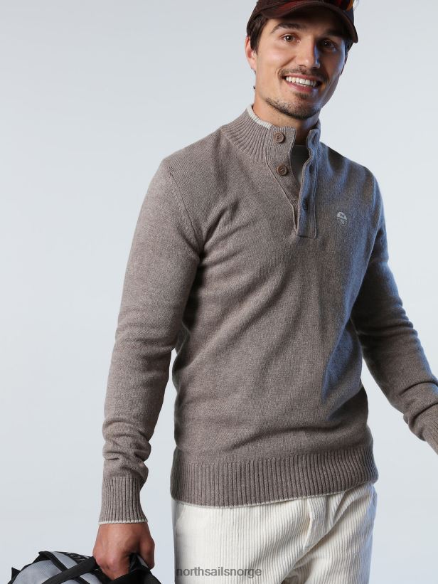 genser med knapper North Sails menn fossil melange klær H4N2FN725