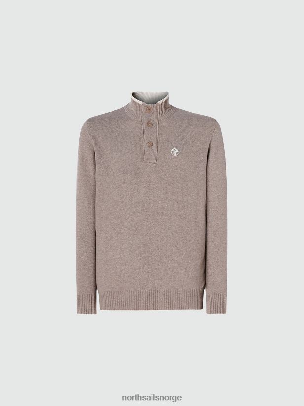 genser med knapper North Sails menn fossil melange klær H4N2FN725