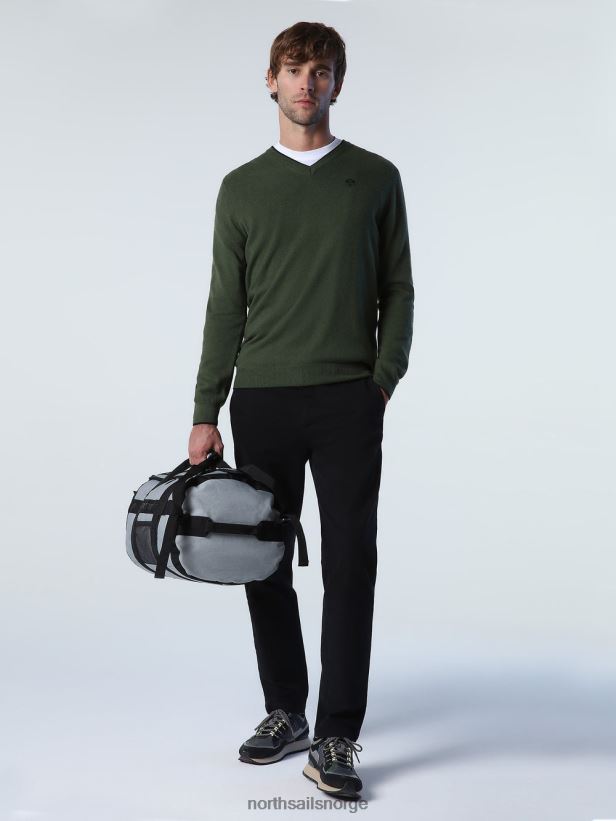 genser med v-hals North Sails menn eføygrønn klær H4N2FN805