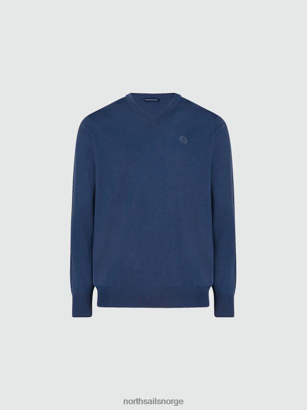 genser med v-hals North Sails menn mørk denim klær H4N2FN777