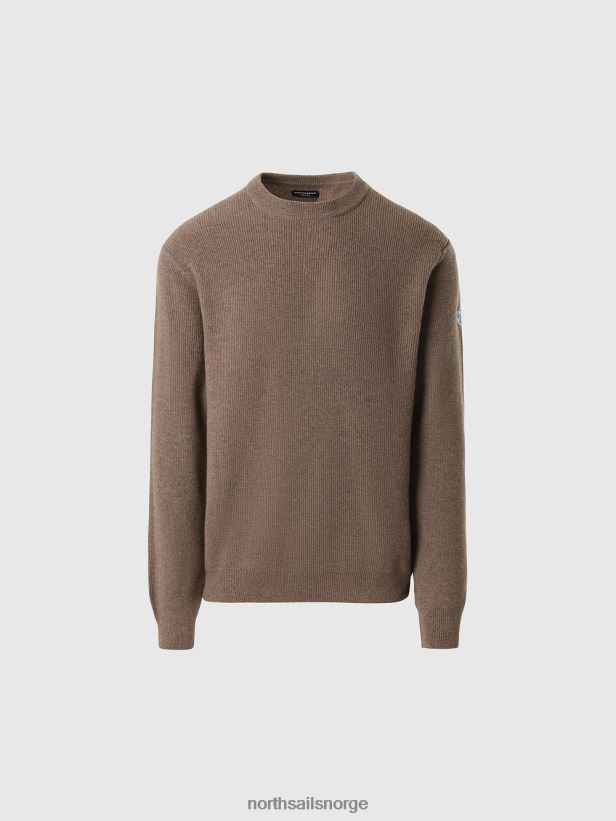 ny genser med rund hals North Sails menn fossil melange klær H4N2FN677