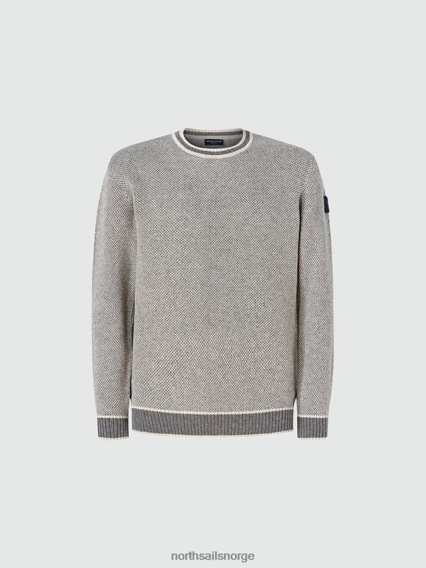 resirkulert ullgenser North Sails menn middels gråmelert klær H4N2FN991