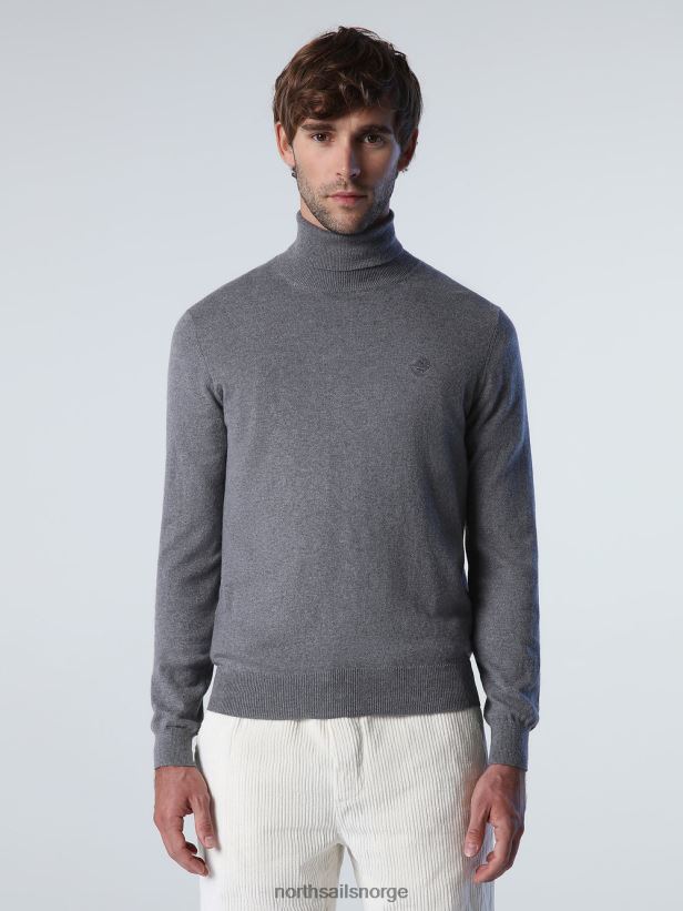 turtleneck genser North Sails menn middels gråmelert klær H4N2FN879
